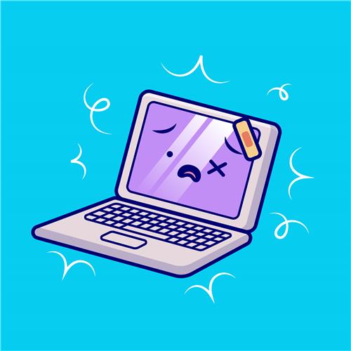 Broken laptop